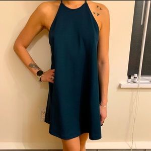 Forest green A-lined flowing dress